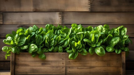 Poster - box wooden spinach green