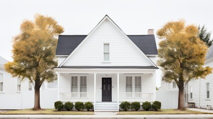 Poster - home houses white background