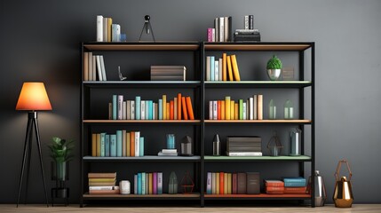 Poster - design book shelf mockup