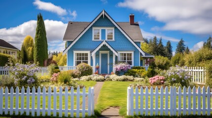 Canvas Print - house blue houses