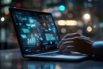 Poster - Working on business analytics dashboard with KPIs, charts and metrics to analyze data and create insights for executives.