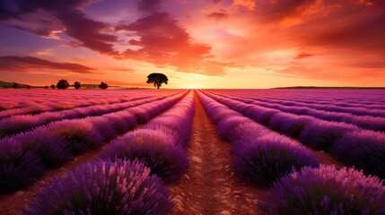 Wall Mural - bloom purple landscape