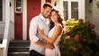 © PikePicture - sunshe happy couple in front of house