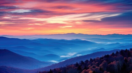 Poster - nature blue ridge mountains nc