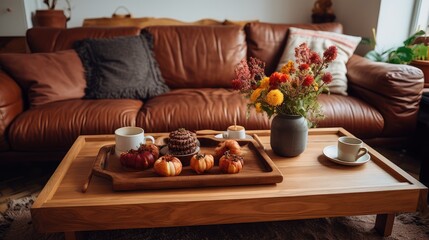 Wall Mural - livingroom couch and coffee table