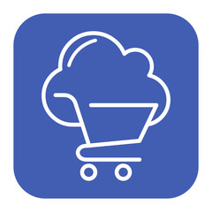 Poster - Cloud Cart Icon