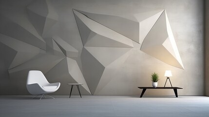 Canvas Print - geometric modern wall texture