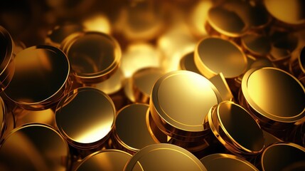 Sticker - dynamic gold circles background