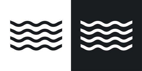 Sticker - Water solid icon set.