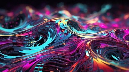 Wall Mural - abstract fractal background with space