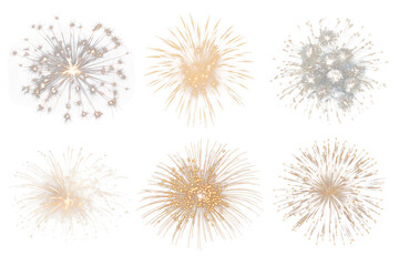 Canvas Print - Firework png element set, transparent background