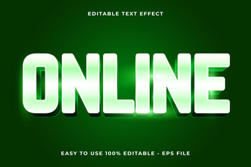 Poster - Editable text effect online 3d glossy template style trendy vector