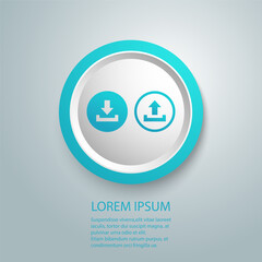 Poster - Download icon symbol, vector