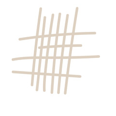 Aufkleber - Abstract Doodle Line Element Icon. Irregular Imperfect Hand Drawn Childish Shape Silhouette. 