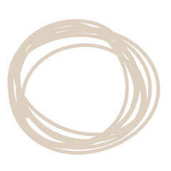 Aufkleber - Abstract Doodle Oval Line Element Icon. Irregular Imperfect Hand Drawn Childish Shape Silhouette. 