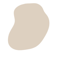 Aufkleber - Abstract Doodle Blob Symbol Element Icon. Beige Shape Silhouette Curly Simple Decoration Element Sign. 