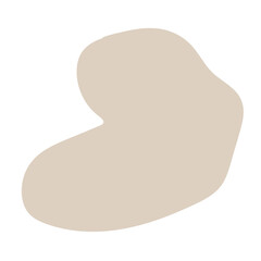 Aufkleber - Abstract Doodle Blob Symbol Element Icon. Beige Shape Silhouette Curly Simple Decoration Element Sign. 