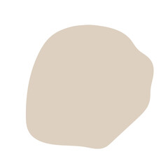 Aufkleber - Abstract Doodle Blob Symbol Element Icon. Beige Shape Silhouette Curly Simple Decoration Element Sign. 