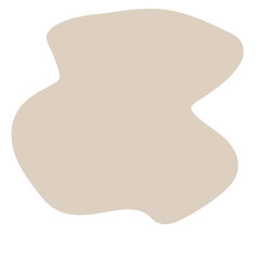 Aufkleber - Abstract Doodle Blob Symbol Element Icon. Beige Shape Silhouette Curly Simple Decoration Element Sign. 