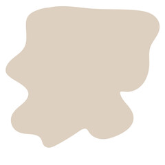 Aufkleber - Abstract Doodle Blob Symbol Element Icon. Beige Shape Silhouette Curly Simple Decoration Element Sign. 