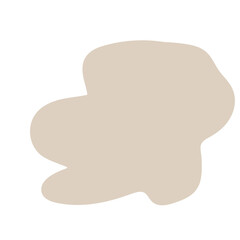 Aufkleber - Abstract Doodle Blob Symbol Element Icon. Beige Shape Silhouette Curly Simple Decoration Element Sign. 