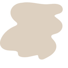 Aufkleber - Abstract Doodle Blob Symbol Element Icon. Beige Shape Silhouette Curly Simple Decoration Element Sign. 