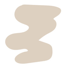 Aufkleber - Abstract Doodle Blob Symbol Element Icon. Beige Shape Silhouette Curly Simple Decoration Element Sign. 