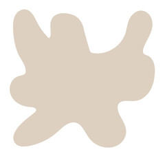 Aufkleber - Abstract Doodle Blob Symbol Element Icon. Beige Shape Silhouette Curly Simple Decoration Element Sign. 