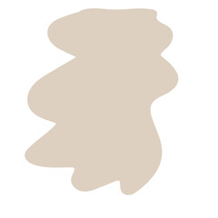 Aufkleber - Abstract Doodle Blob Symbol Element Icon. Beige Shape Silhouette Curly Simple Decoration Element Sign. 