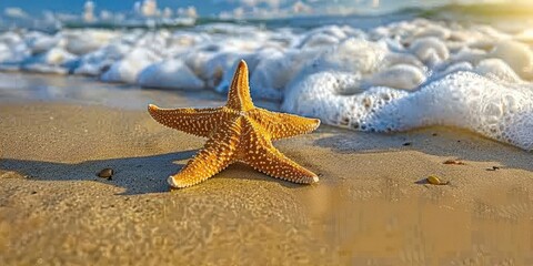 Wall Mural - Starfish on the Beach