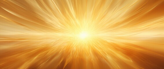 Poster - Golden Light Burst Abstract