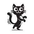 © DesignDix - Funny cats silhouette black animal cartoon collection vector illustration isolated on white background