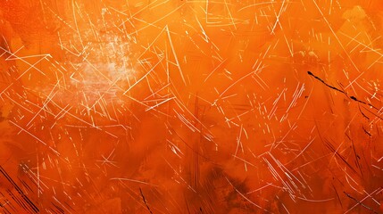 Poster - scratched orange background