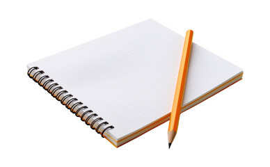 Canvas Print - PNG A notepad pencil paper diary.