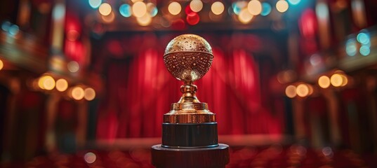 Wall Mural - trophy award for music nomination winner. generative ai technology.
