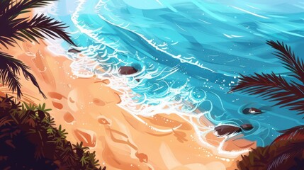Poster - Background of beach by the sea