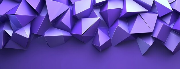 Poster - Blue abstract background with triangles. Illustration in three dimensions