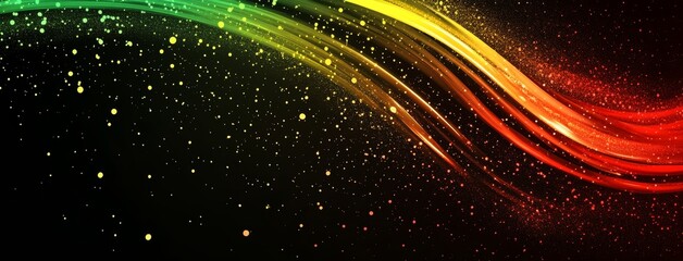 Poster - copy space for business cards or web design on abstract background with glowing smooth curved lines