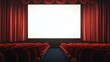 © Bundi - A red movie theater with a white screen and empty seats