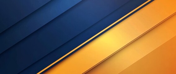 Poster - The concept of energy and speed can be expressed through dynamic diagonal stripes of orange and blue, vibrant abstract motion, and copy space.