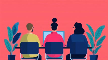 Poster - Diverse and inclusive team of professionals collaborating on developing digital business strategies plans