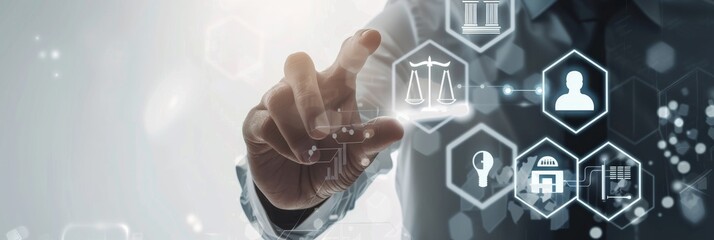 Poster - Legal Technology Innovations specifically designed for the efficient use by lawyers and judges in the legal field that streamline processes and enhance their professional capabilities