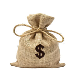 Wall Mural - a money bag on transparent background