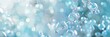 Glistening bubbles float in a serene blue atmosphere, capturing the essence of freshness and tranquility