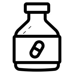 Poster - vitamin supplements bottle icon