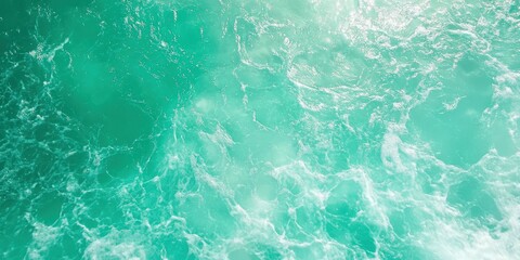 Wall Mural - turquoise water surface, water in the pool, cyan water texture of the ocean sea