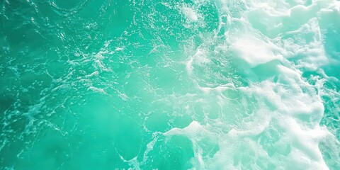 Wall Mural - turquoise water surface, water in the pool, cyan water texture of the ocean sea