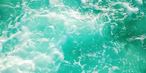 Wall Mural - turquoise water surface, water in the pool, cyan  water texture of the ocean sea