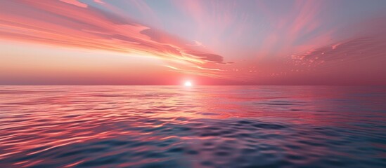 Poster - Dawn breaks over the horizon in a beautiful display offering a stunning copy space image