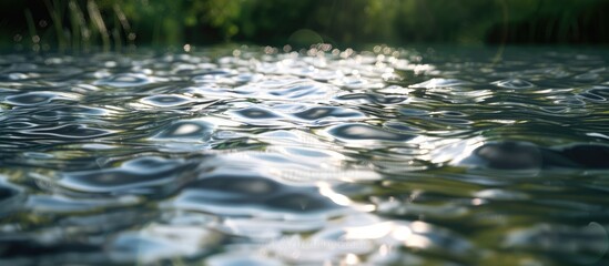 Poster - Rippling water surface with copy space image